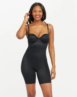 Spanx Suit Your Fancy Strapless Cupped Mid-Thigh Bodysuit Bodysuits