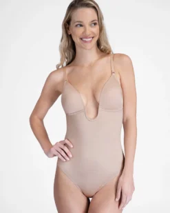 Spanx Shop All Shapewear Suit Your Fancy Plunge Low-Back Thong Bodysuit