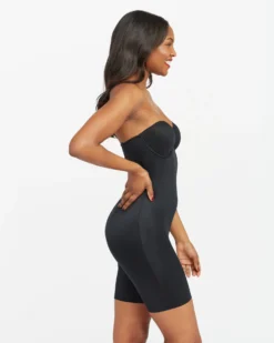 Spanx Suit Your Fancy Strapless Cupped Mid-Thigh Bodysuit Bodysuits