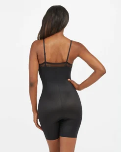 Spanx Spotlight On Lace Satin Mid-Thigh Bodysuit