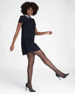 Spanx Micro-Fishnet Mid-Thigh Shaping Tights Hosiery