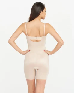 Spanx Suit Your Fancy Strapless Cupped Mid-Thigh Bodysuit Bodysuits