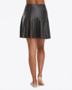 Spanx Faux Leather Skater Skirt Shop All Clothing